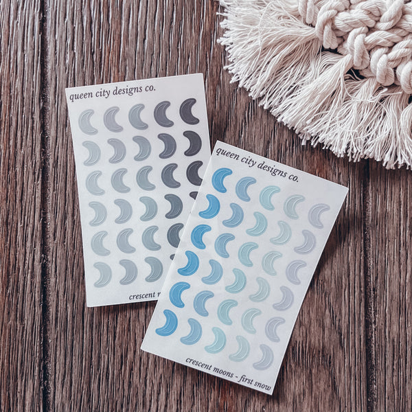 First Snow Color Palette - Transparent Matte Shape Stickers