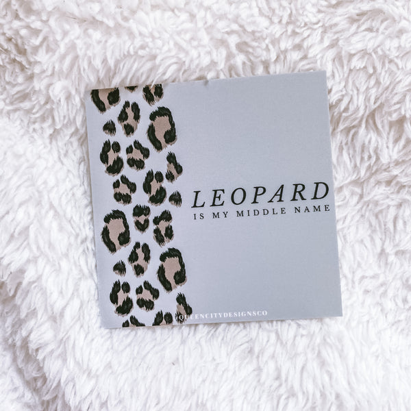 Leopard is my Middle Name Journaling Card