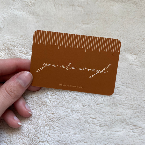 You Are Enough Ruler Lined - Super Soft Credit Card Sized Journal Card