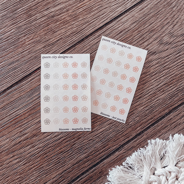 Monochrome Color Palette - Transparent Matte Shape Stickers