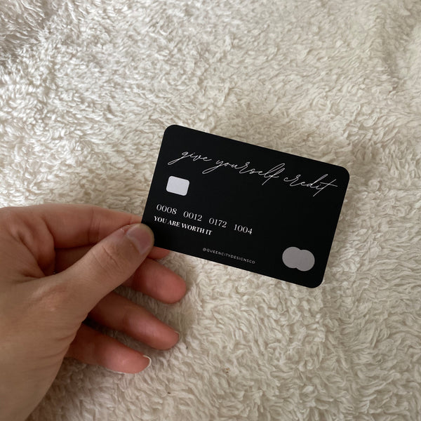 Give Yourself Credit - Super Soft Credit Card Sized Journal Card