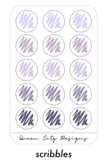 Lavender Fields Color Palette - Transparent Matte Shape Stickers
