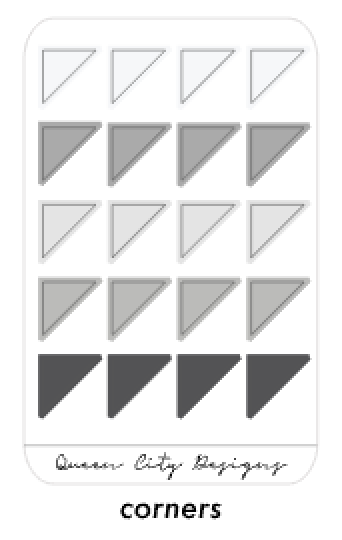 Monochrome Color Palette - Transparent Matte Shape Stickers