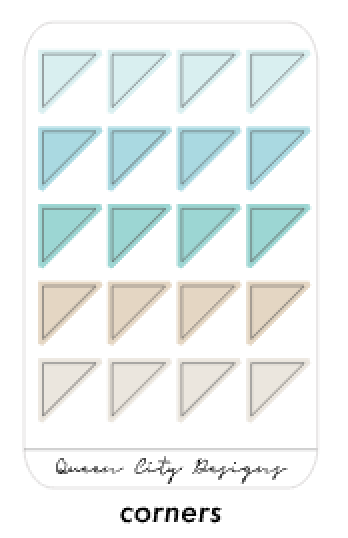 Beachy Keen Color Palette - Transparent Matte Shape Stickers