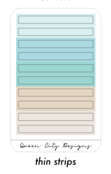 Beachy Keen Color Palette - Transparent Matte Shape Stickers