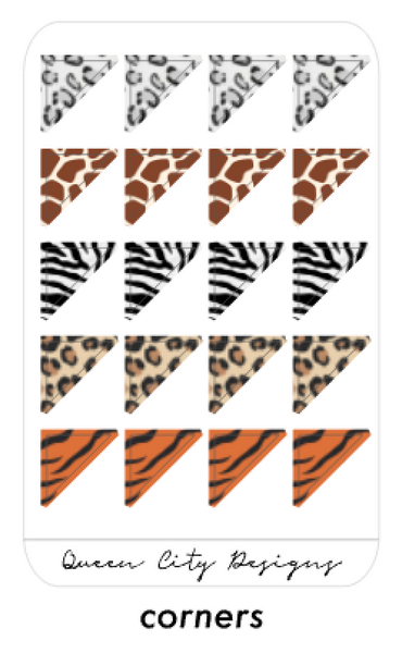 Wild Side Color Palette - Transparent Matte Shape Stickers