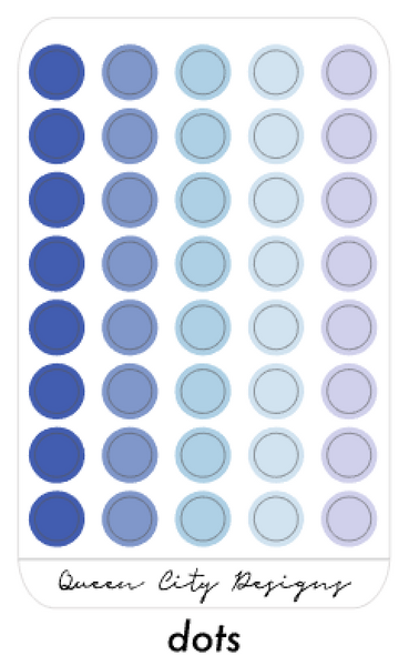 First Snow Color Palette - Transparent Matte Shape Stickers