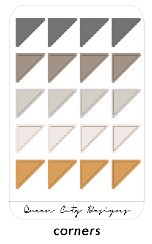 Color Palette Shape Deco Sticker, Sand Way
