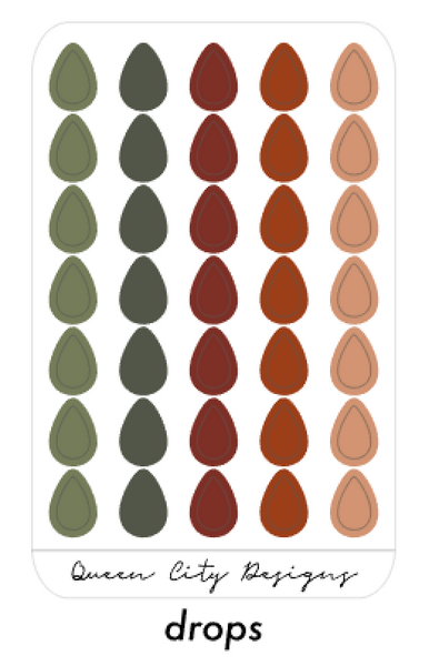 Fresh Balsam Color Palette - Transparent Matte Shape Stickers