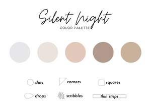 Silent Night Color Palette - Transparent Matte Shape Stickers