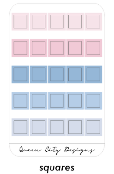Arctic Skies Color Palette - Transparent Matte Shape Stickers