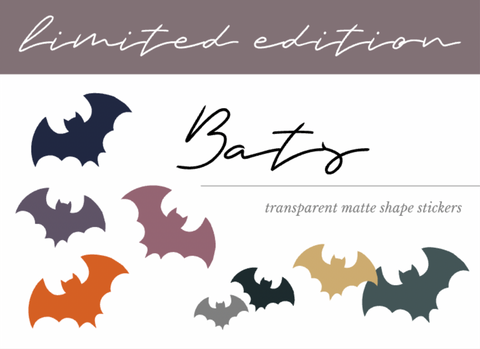 [Limited Edition] BATS - Transparent Matte Shape Stickers