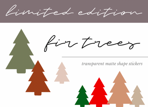 [Limited Edition] FIR TREES - Transparent Matte Shape Stickers