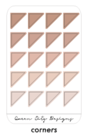 Oat Milk Color Palette - Transparent Matte Shape Stickers