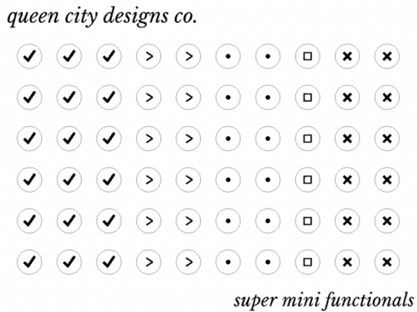 Super Mini Functional | Tiny Minimal Icons [Transparent Matte]
