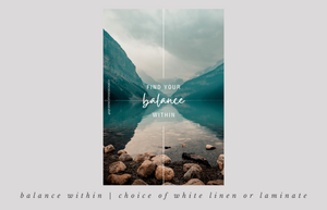 Balance Within Dashboard ~ Choice of White Laminate or White Linen -- JA23