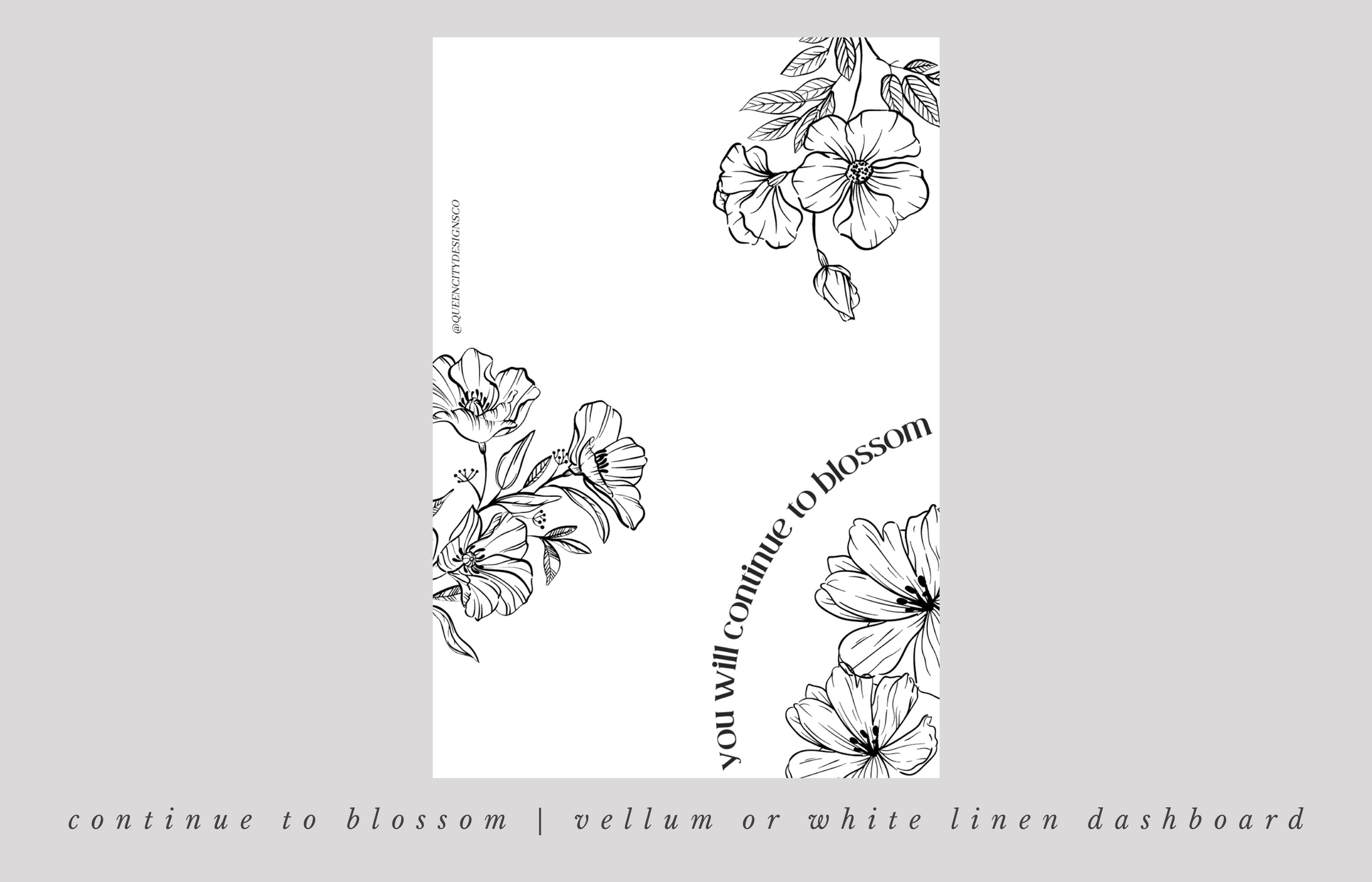 Continue to Blossom Dashboard ~ Choice of Vellum or White Linen -- AP22
