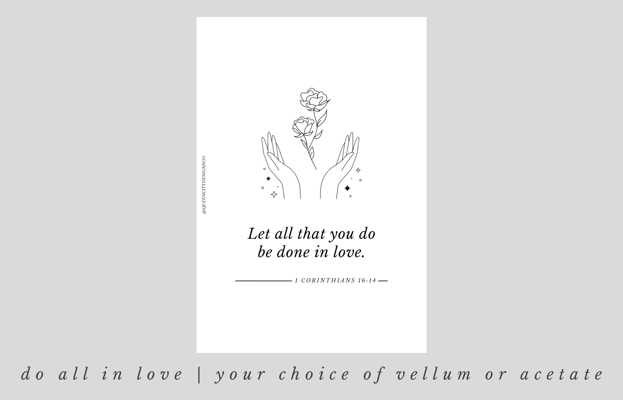Do it All in Love Dashboard ~ Choice of Vellum or Acetate -- JA22