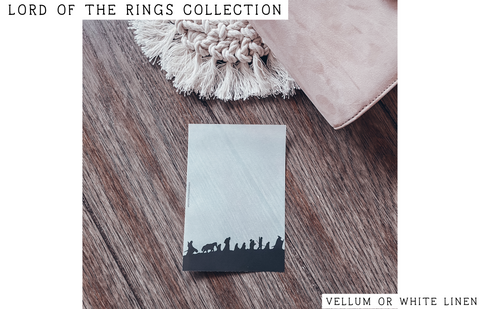 [Lord Of The Rings] The Fellowship Dashboard ~ Choice of Vellum or White Linen -- LOTR