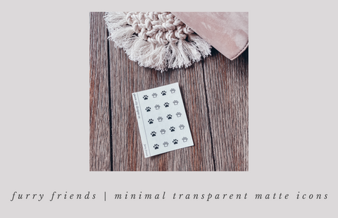 Furry Friends | Minimal Icons [Transparent Matte]