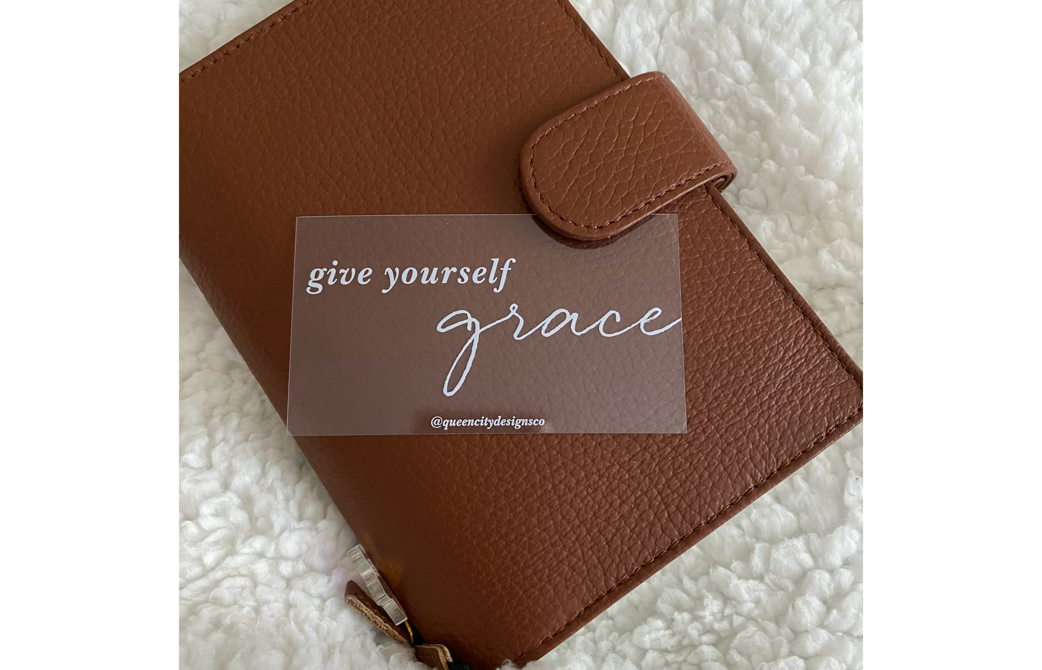 Give Yourself Grace Clear Journaling Card