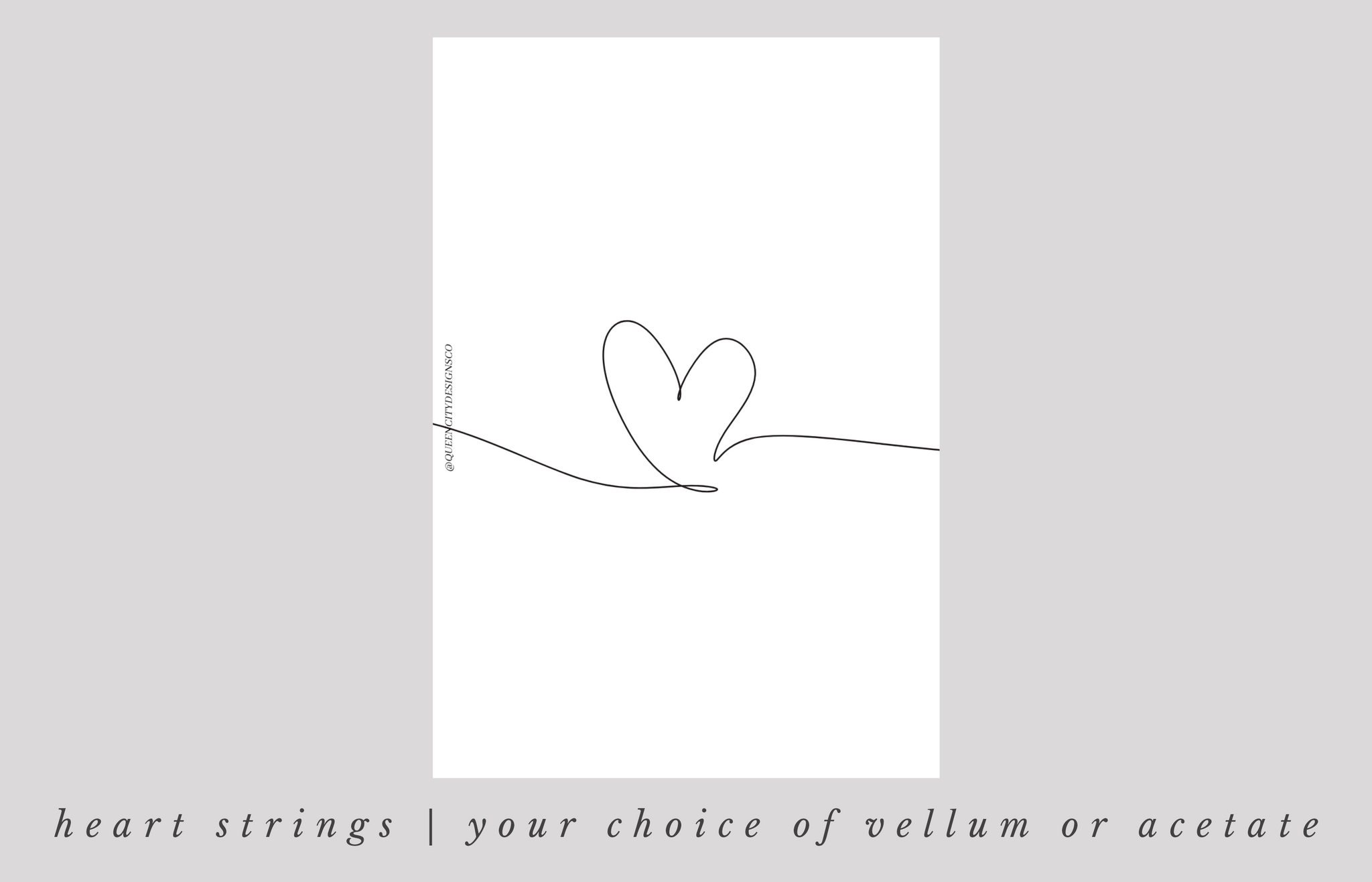 Heart Strings Dashboard ~ Choice of Vellum or Acetate -- JA22