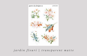 Jardin Fleuri | Floral Deco Stickers [Transparent Matte]