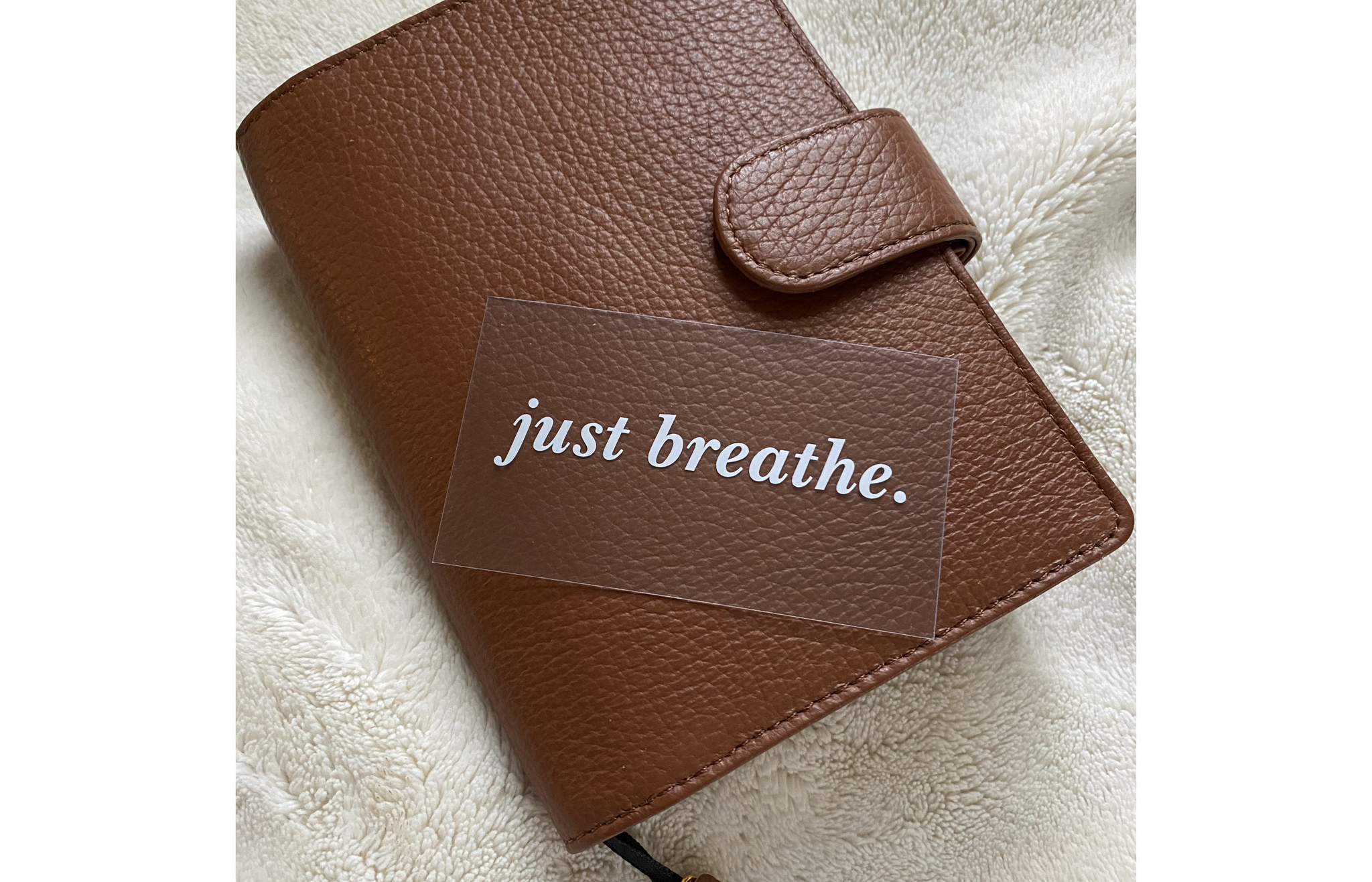 Just Breathe Clear Journaling Card