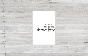Mean Girls 'Cheese Fries' Quote Dashboard ~ Vellum Dash for Ring Bound Planner