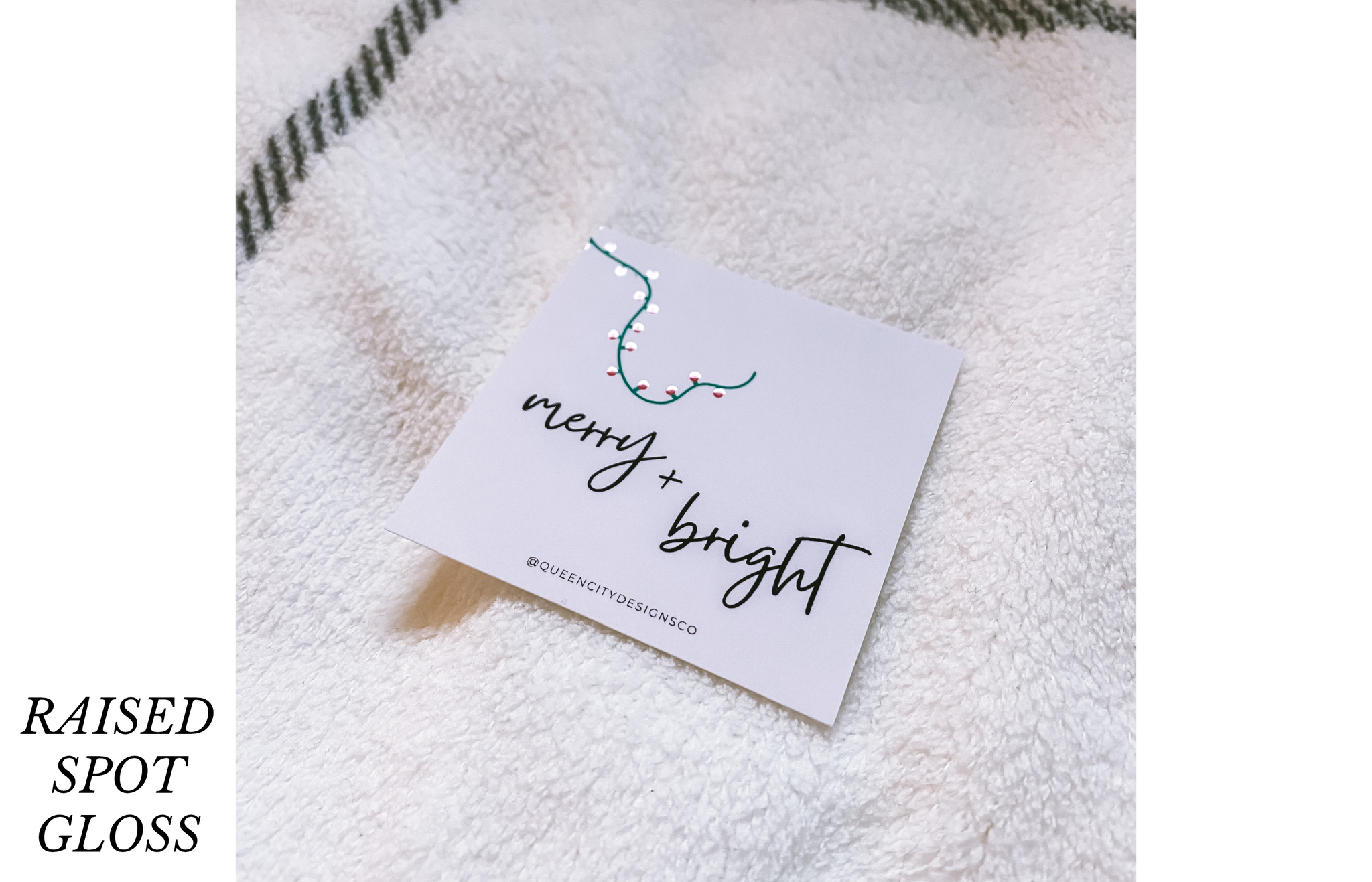 Merry & Bright Raised Spot Gloss Journaling Card