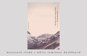 Mountain Climbs | White Laminate Dashboard -- JA22