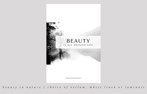 Beauty in Nature Dashboard ~ Choice of Vellum, White Linen or White Laminate -- JA23