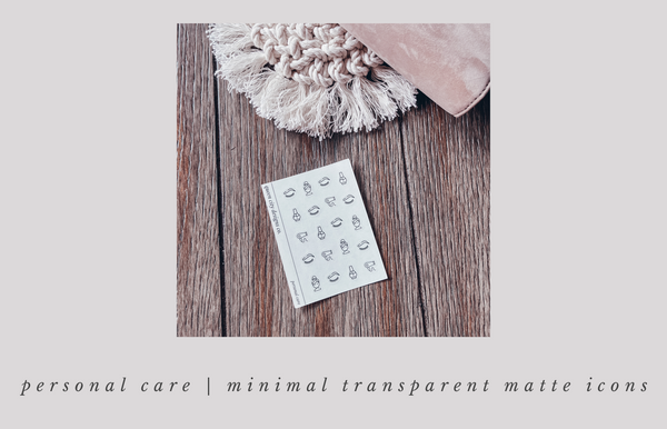 Personal Care | Minimal Icons [Transparent Matte]