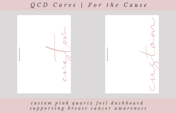 QCD Cares | For the Cause: PINK FOIL Name Dashboard ~ Acetate Dashboard for Ring/Disc Bound Planners