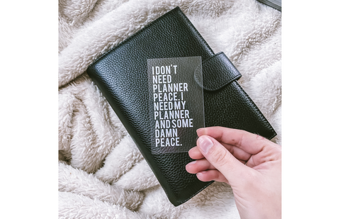 Planner Peace Clear Journaling Card