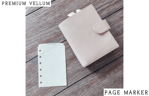 PAGE MARKER - Premium Vellum Page Marker for Planners