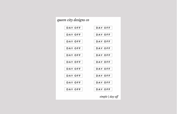 The Basics | Minimal Text Line [STYLE ONE | SIMPLE - Choose Your Sheet; Clear Glossy Text Stickers]