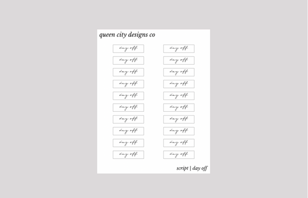 The Basics | Minimal Text Line [STYLE TWO | SCRIPT - Choose Your Sheet; Clear Glossy Text Stickers]