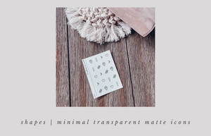 Functional Shapes | Minimal Icons [Transparent Matte]