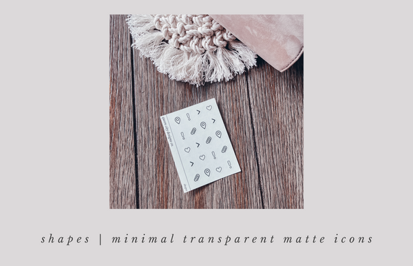 Functional Shapes | Minimal Icons [Transparent Matte]