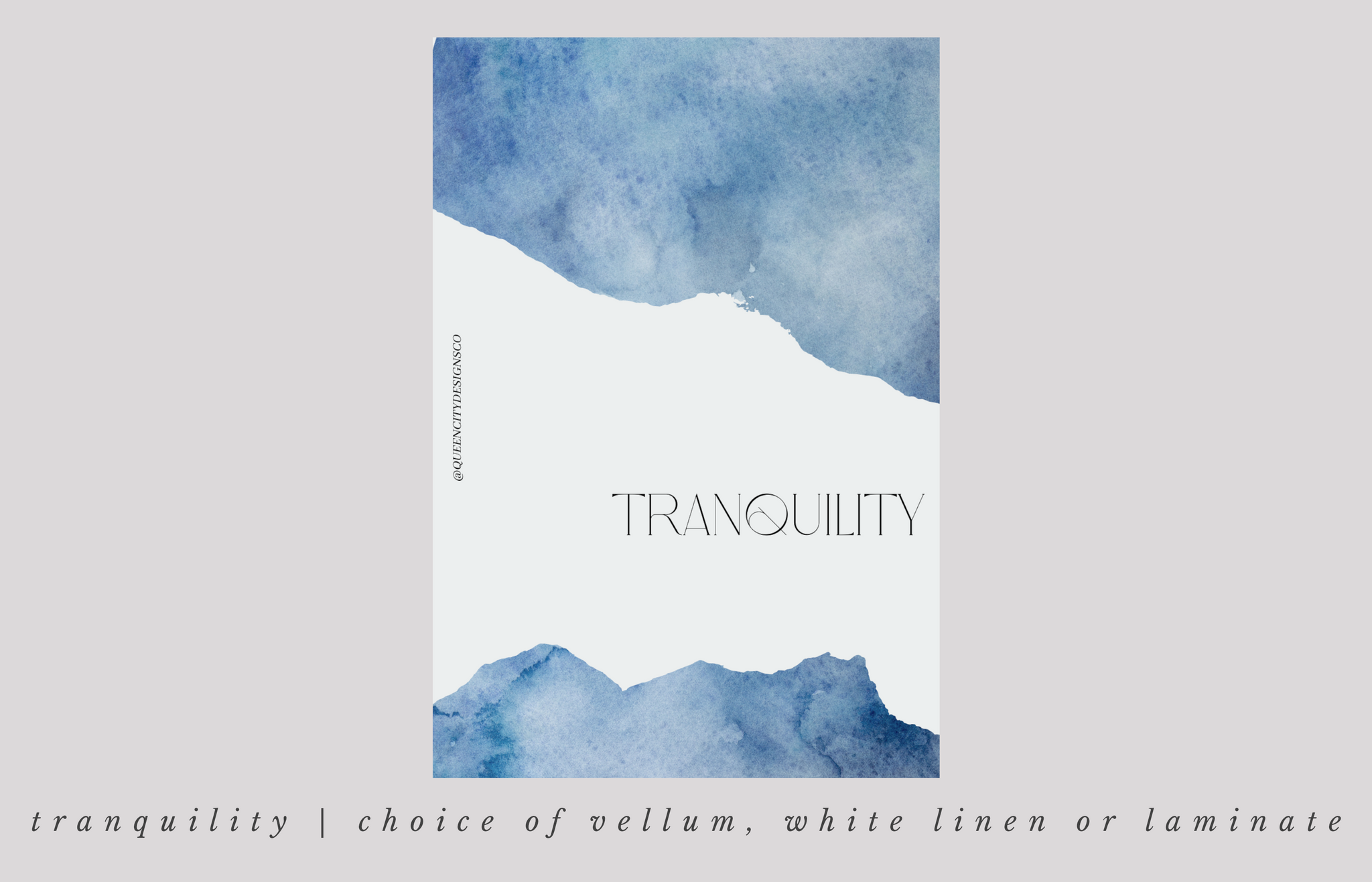 Tranquility Dashboard ~ Choice of Vellum, White Linen or White Laminate -- JA23