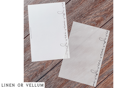 Veni Vidi Vici Dashboard ~ Choice of Vellum or White Linen -- MA21