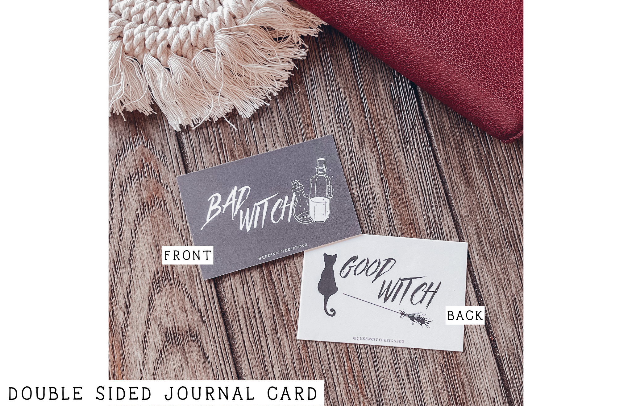 [DOUBLE SIDED] Witchy Journaling Card - Credit Card Size