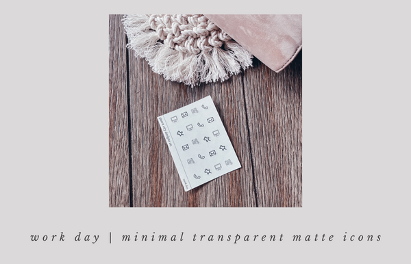 Work Day | Minimal Icons [Transparent Matte]