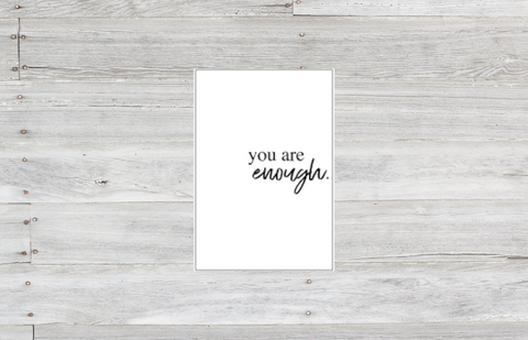 You Are Enough Quote Dashboard ~ Vellum Dash for Ring Bound Planner